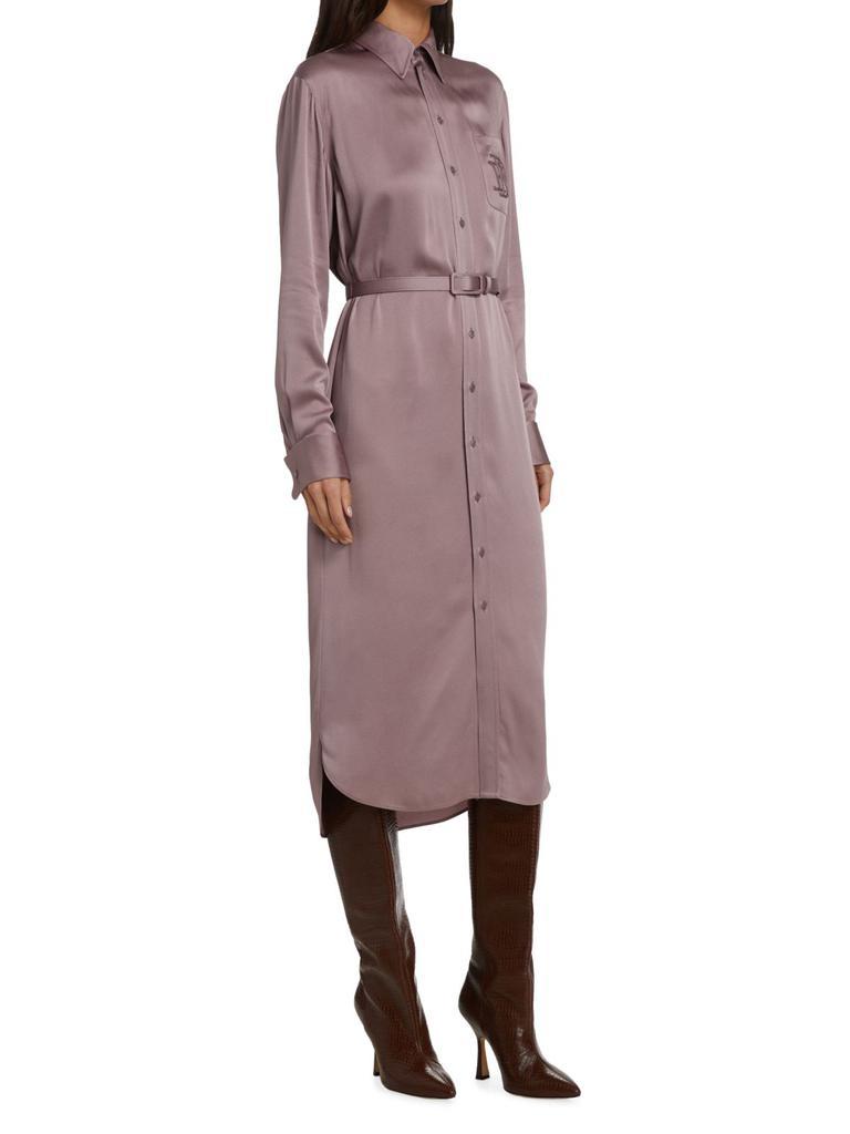 商品Ralph Lauren|Graison Crepe-Back Satin Day Dress,价格¥3861,第5张图片详细描述