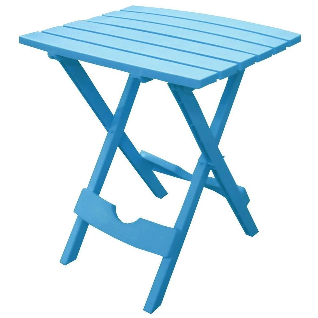 商品QuikFurn|Pool Blue Folding Side Table in Durable Patio Furniture Plastic Resin,价格¥579,第1张图片