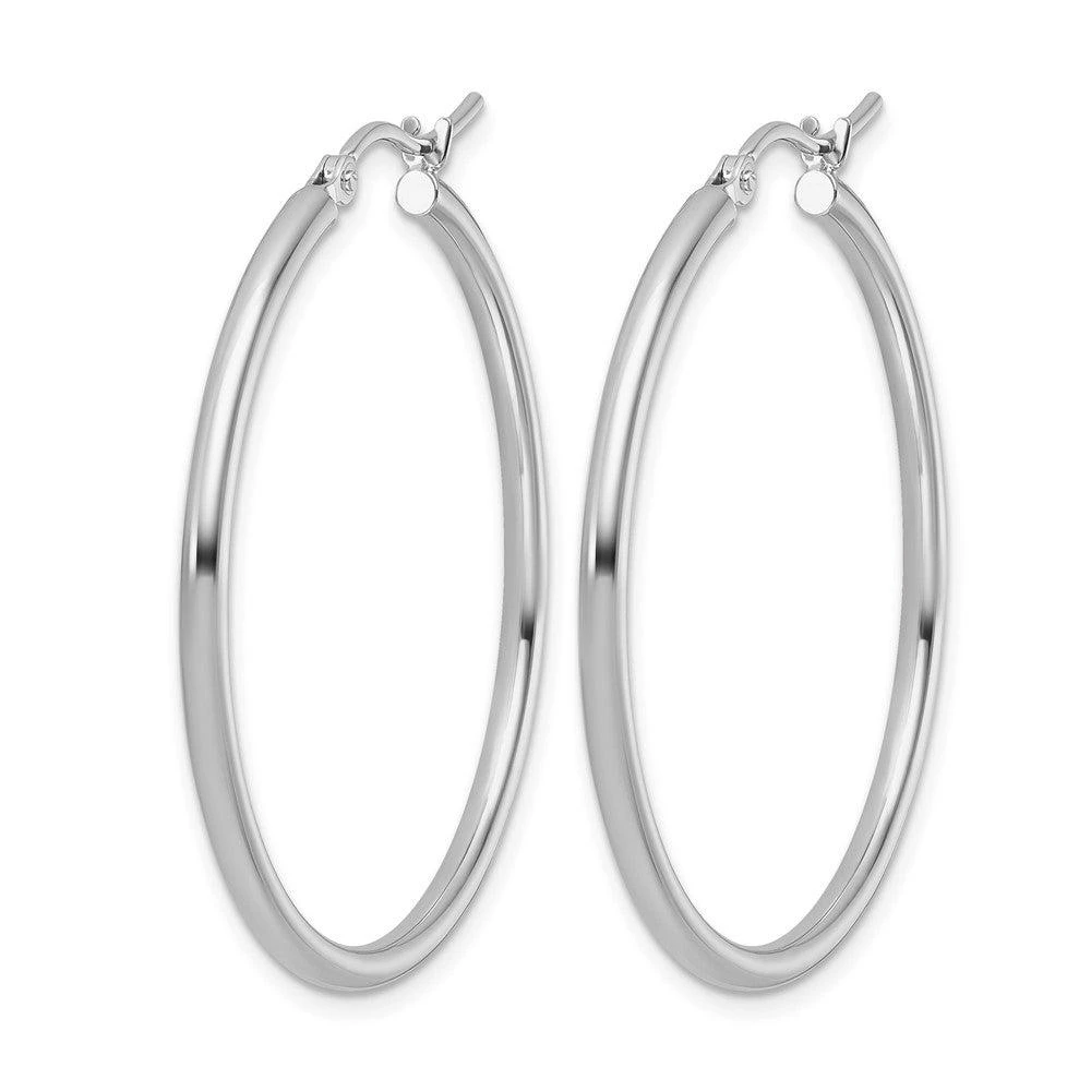 商品Diamond2Deal|14K Gold 2x35mm Round Shape Hoop Earrings,价格¥4928,第2张图片详细描述