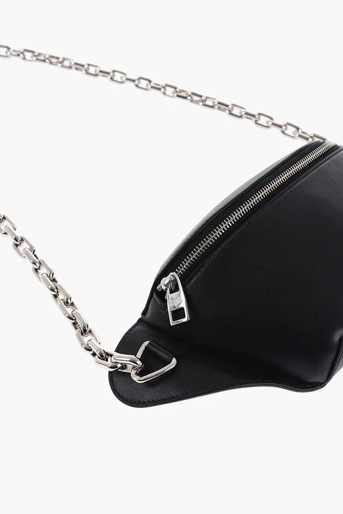 商品Alexander McQueen|Alexander McQueen Leather Bum Bag with Chain Shoulder Strap,价格¥4673,第3张图片详细描述