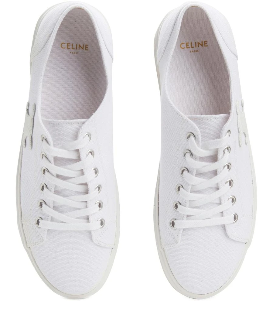 商品Celine|Jane low lace-up sneaker in canvas and calfskin,价格¥5403,第4张图片详细描述