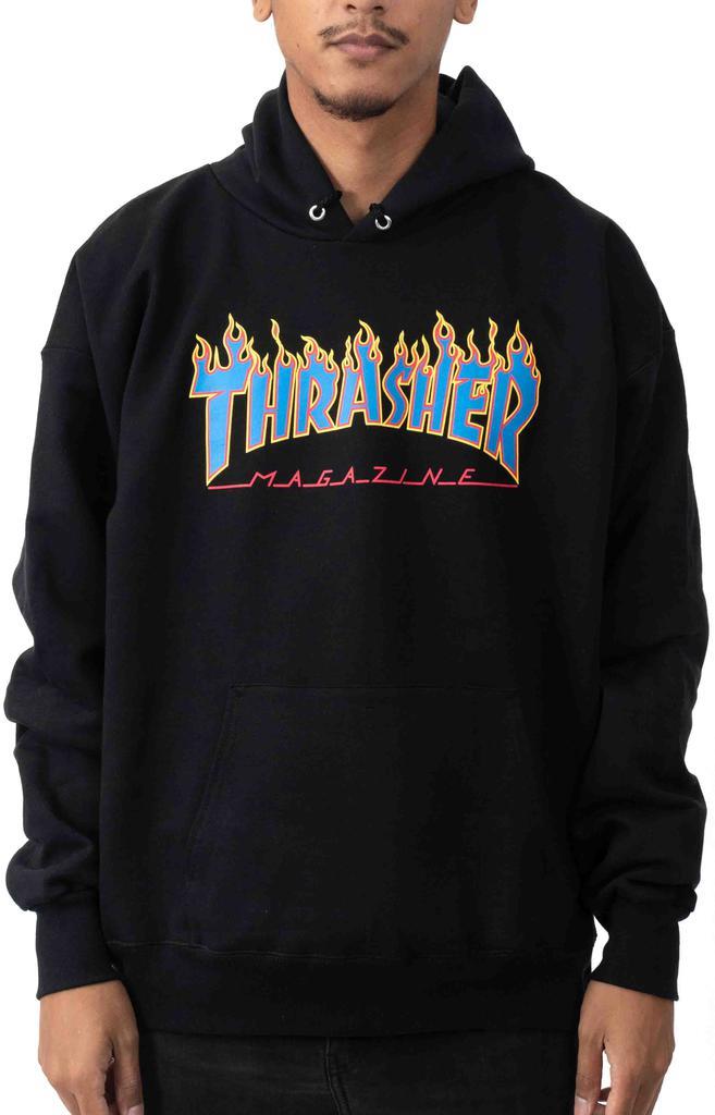 商品Thrasher|Flame Pullover Hoodie - Black,价格¥180,第1张图片