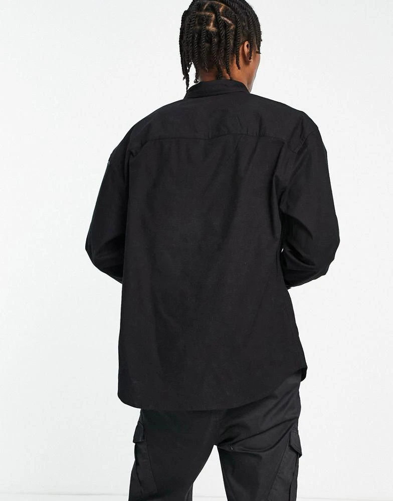 商品ASOS|ASOS DESIGN 90s oversized oxford shirt in black,价格¥148,第2张图片详细描述