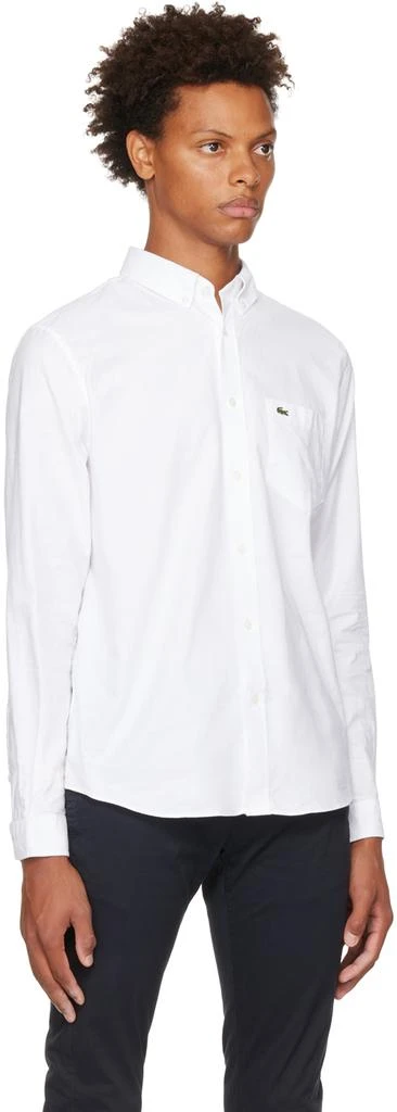 商品Lacoste|White Embroidered Patch Shirt,价格¥564,第2张图片详细描述