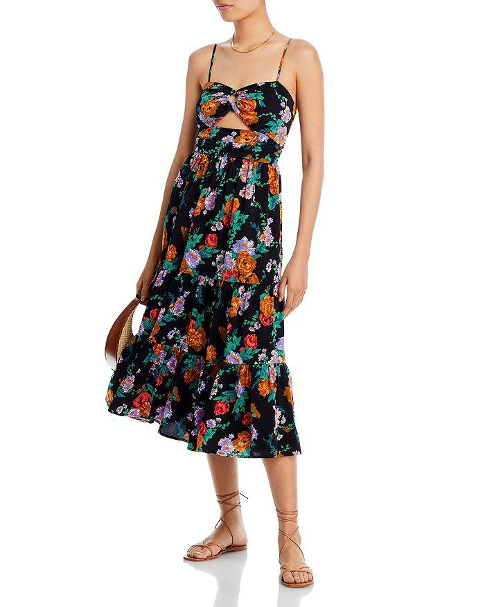 商品AQUA|Sleeveless Cutout Midi Dress - 100% Exclusive,价格¥222,第3张图片详细描述