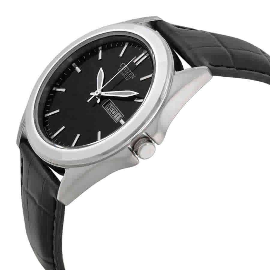 商品Citizen|Citizen Black Dial Black Leather Mens Watch BF0580-06E,价格¥522,第4张图片详细描述