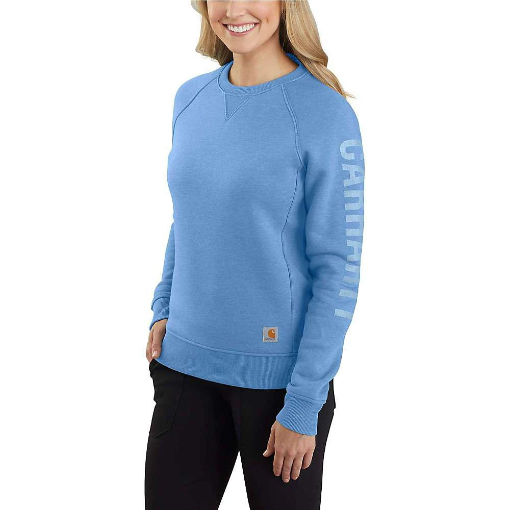 Carhartt Women's Relaxed Fit Midweight Crewneck Block Logo Sleeve Graphic Sweatshirt 商品