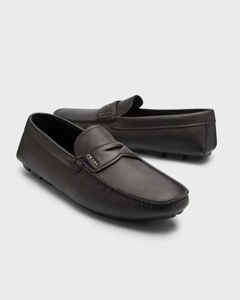 Men's Saffiano Leather Penny Drivers 商品