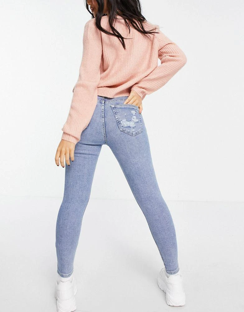 商品Topshop|Topshop Petite Jamie jeans in Bleach,价格¥230,第2张图片详细描述