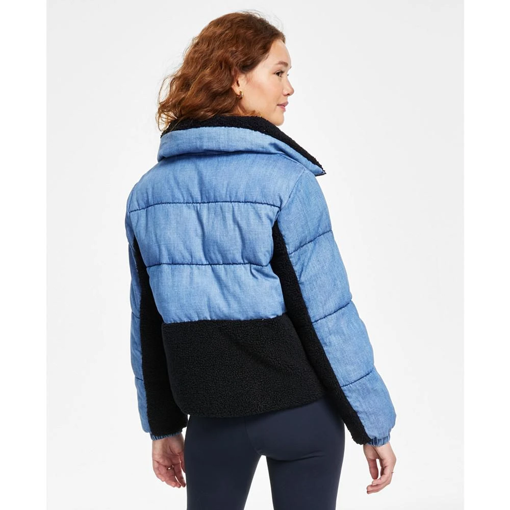 商品Tommy Hilfiger|Women's Denim & Sherpa Puffer Jacket,价格¥989,第2张图片详细描述