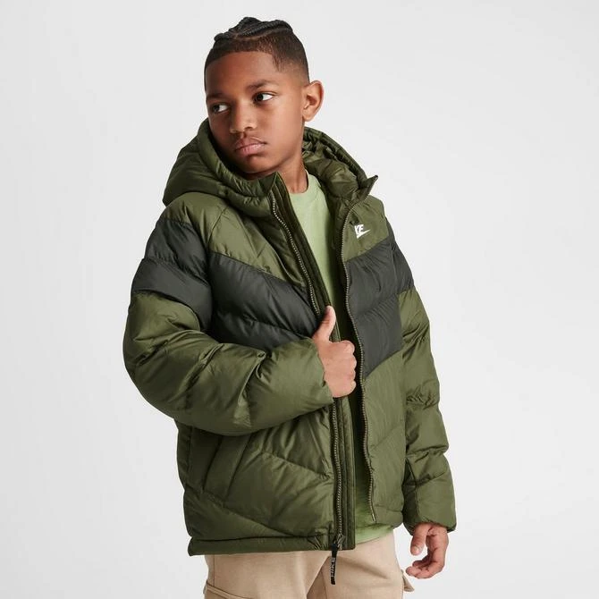 商品NIKE|Kids' Nike Synthetic Fill Hooded Puffer Jacket,价格¥371,第3张图片详细描述