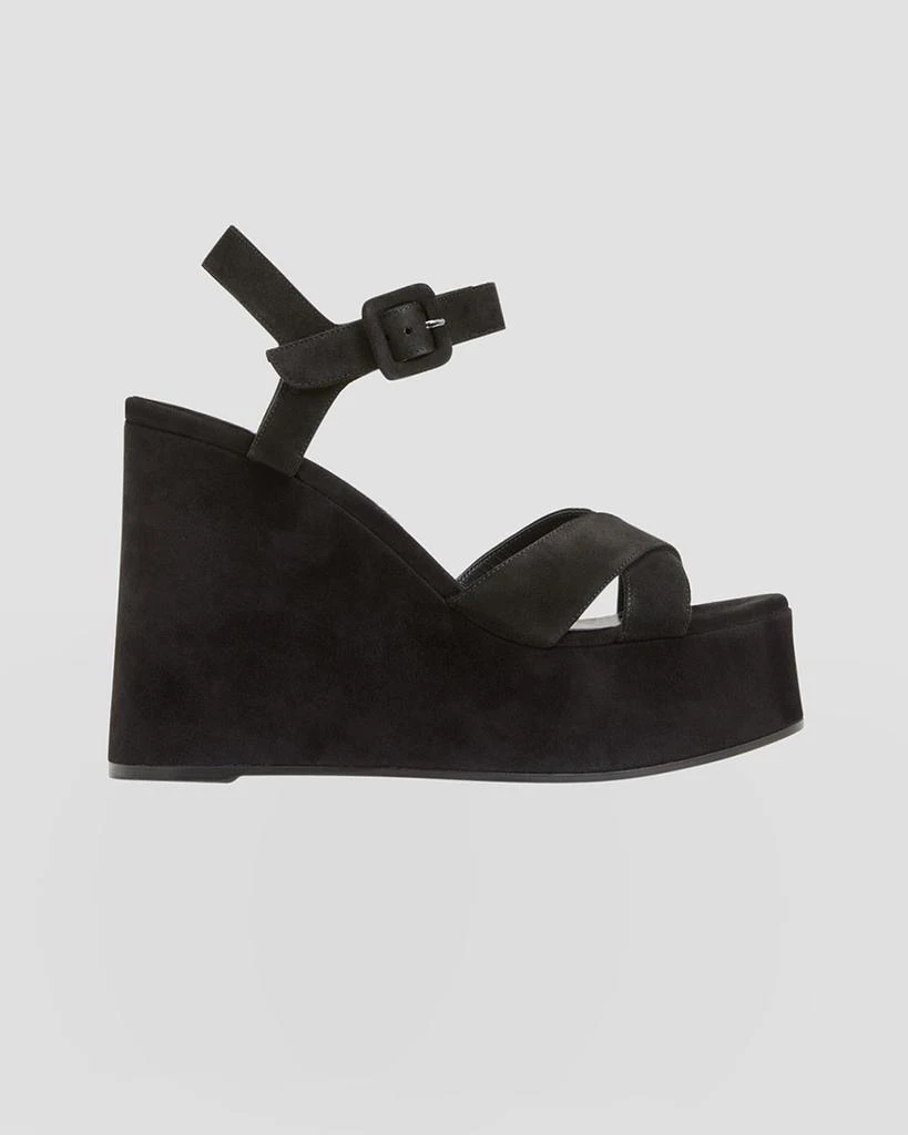 商品Christian Louboutin|Supramariza Red Sole Wedge Platform Sandals,价格¥9792,第1张图片