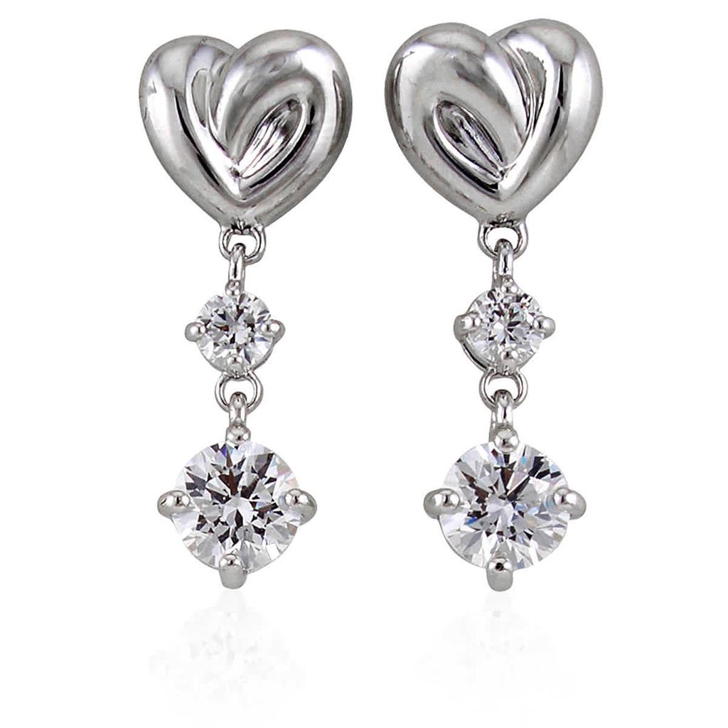 Lifelong Heart Crystal Drop Earrings商品第1张图片规格展示