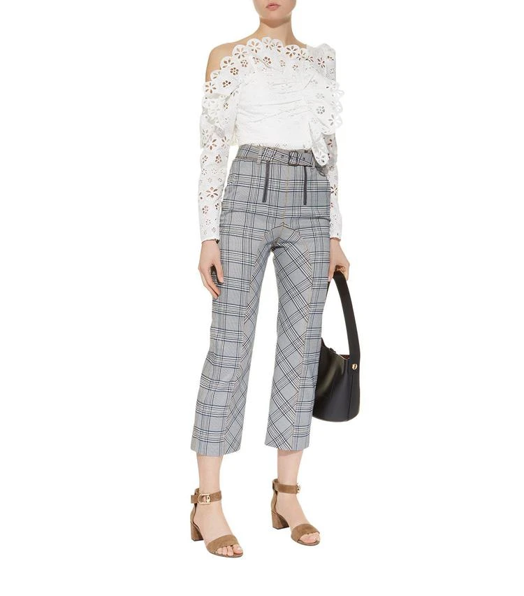 商品Self Portrait|Check Zip Front Trousers,价格¥2232,第5张图片详细描述