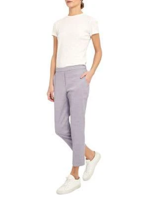 商品Theory|Treeca Stretch-Linen Cropped Pants,价格¥964,第5张图片详细描述