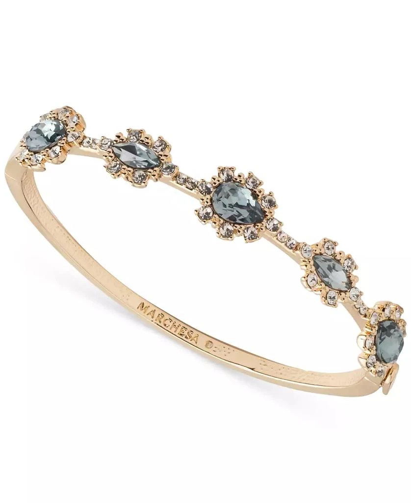 商品MARCHESA|Gold-Tone Pavé & Color Crystal Bangle Bracelet,价格¥448,第1张图片