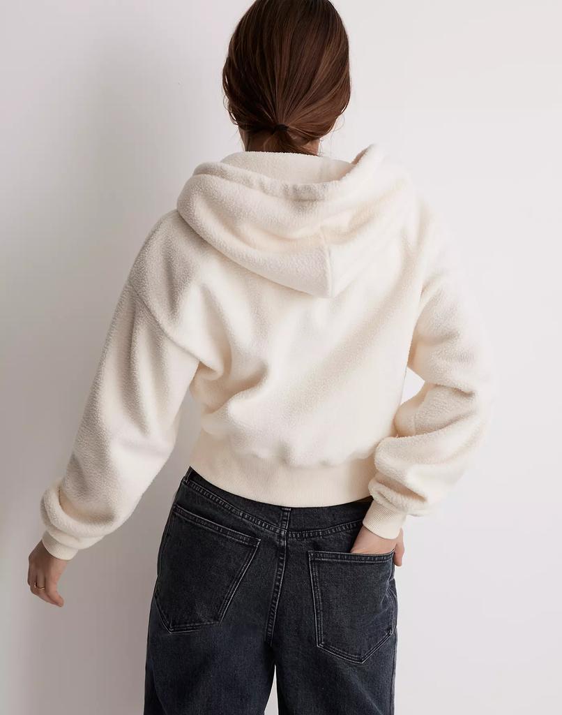 商品Madewell|MWL Sherpa Zip-Front Drawstring Hoodie Sweatshirt,价格¥846,第5张图片详细描述