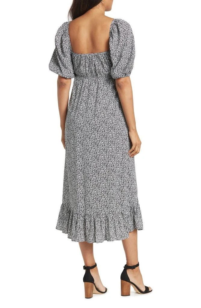 商品Love Ady|Tie-Front Puff Sleeve Midi Dress,价格¥310,第2张图片详细描述