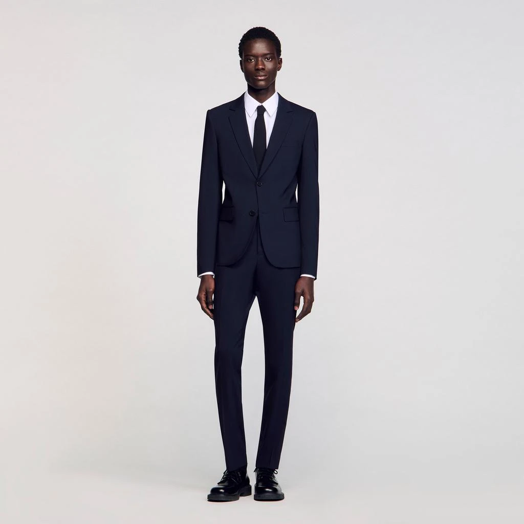 商品Sandro|Classic wool suit jacket,价格¥5183,第1张图片