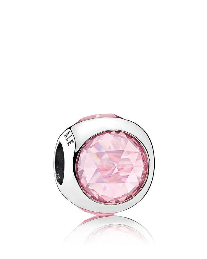 商品PANDORA|Sterling Silver & Cubic Zirconia Radiant Droplet Pink Charm,价格¥338,第1张图片
