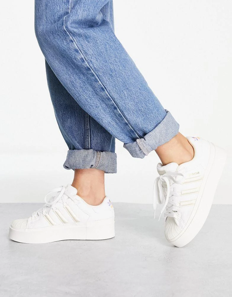 商品Adidas|adidas Originals Superstar Bonega platform trainers in off white,价格¥838,第1张图片