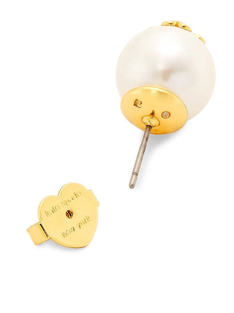 商品Kate Spade|Goldtone & Imitation Pearl Stud Earrings,价格¥355,第3张图片详细描述