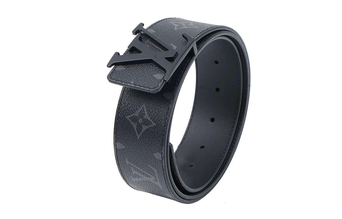 商品[国内直发] Louis Vuitton|【可定制刻字】 路易威登 LV 标志平滑扣 牛皮 腰带 男款 黑色 宽4厘米 #   礼盒,价格¥5581,第11张图片详细描述