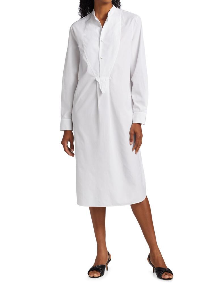 商品Ralph Lauren|Garret Broadcloth Bib-Front Day Dress,价格¥2375,第1张图片