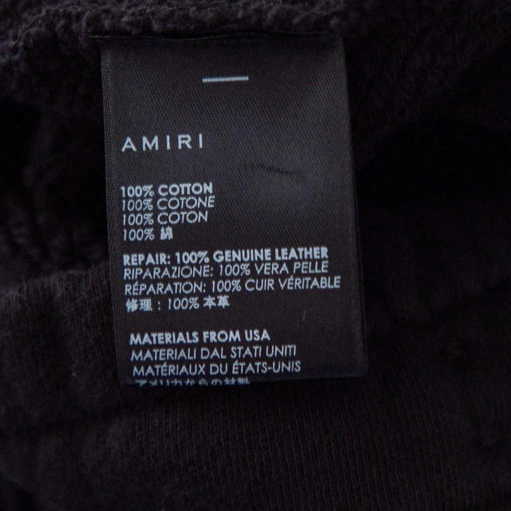 商品[二手商品] AMIRI|Amiri Black Distressed Cotton & Leather Inset Sweatpants XS,价格¥3883,第5张图片详细描述