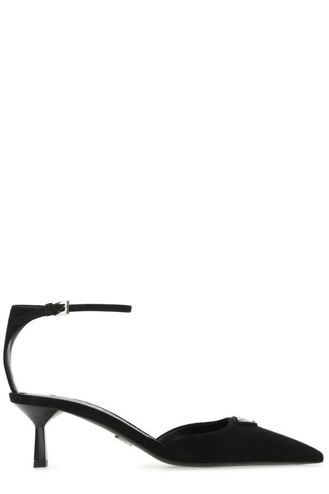 商品Prada|Prada Logo Plaque Pointed Toe Pumps,价格¥4587,第1张图片