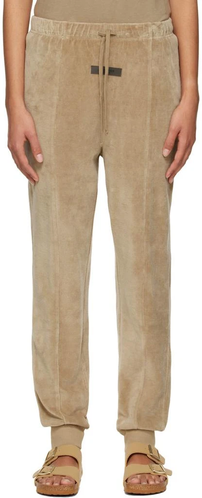 商品Essentials|Tan Cotton Lounge Pants,价格¥256,第1张图片