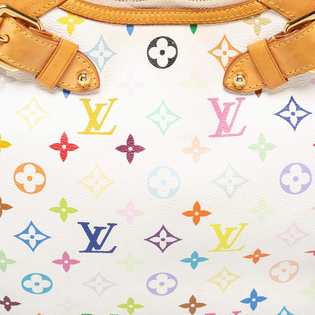 商品[二手商品] Louis Vuitton|Louis Vuitton White Multicolor Monogram Canvas And Leather Greta Bag,价格¥10101,第5张图片详细描述