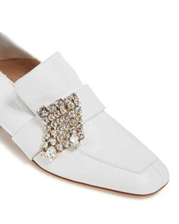 商品Stuart Weitzman|Women's Irises Embellished Leather Block Heel Loafers ,价格¥1861,第5张图片详细描述