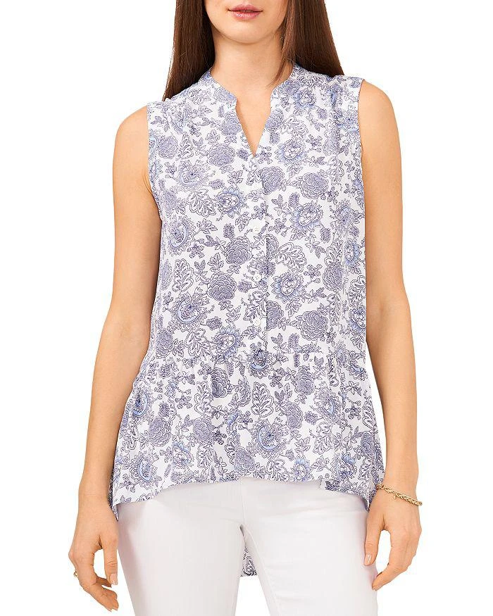 商品Vince Camuto|Floral Button Down Tunic Tank,价格¥154,第1张图片