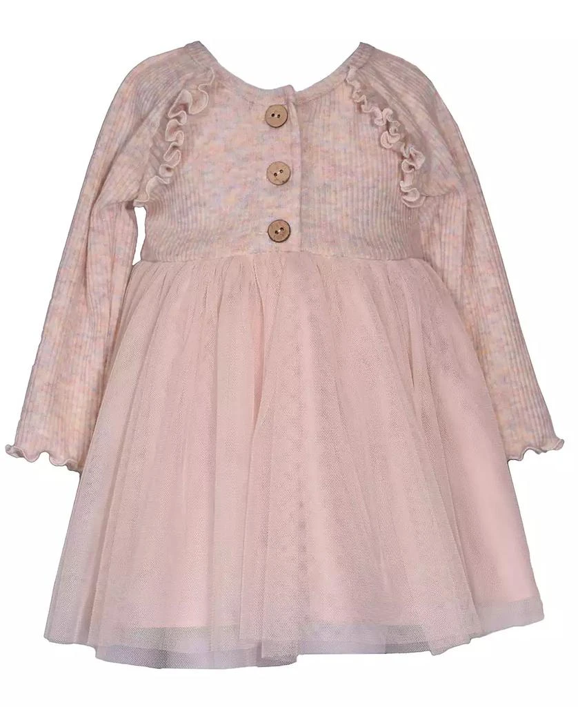 商品Bonnie Baby|Baby Girls Long Sleeve Tulle Skirt Dress,价格¥121,第1张图片
