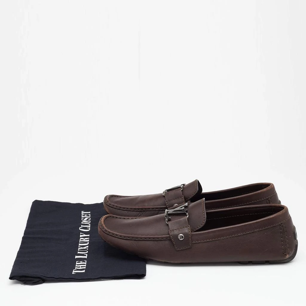 Louis Vuitton Brown Leather Hockenheim Slip On Loafers Size 43.5 商品