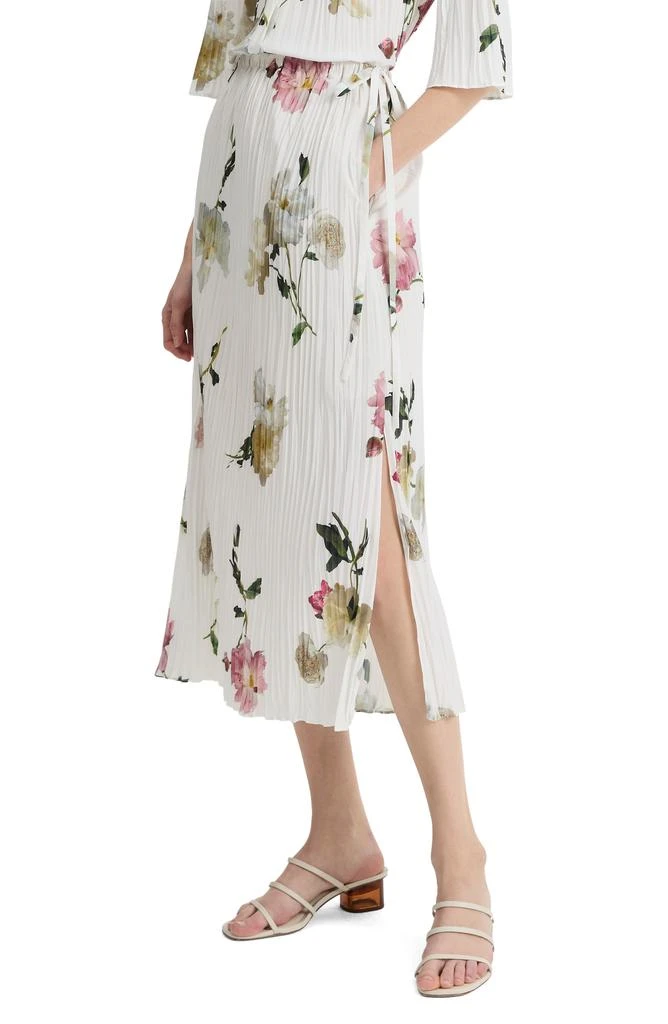商品Vince|Wilted Peony Plissé Drawstring Midi Skirt,价格¥1191,第3张图片详细描述
