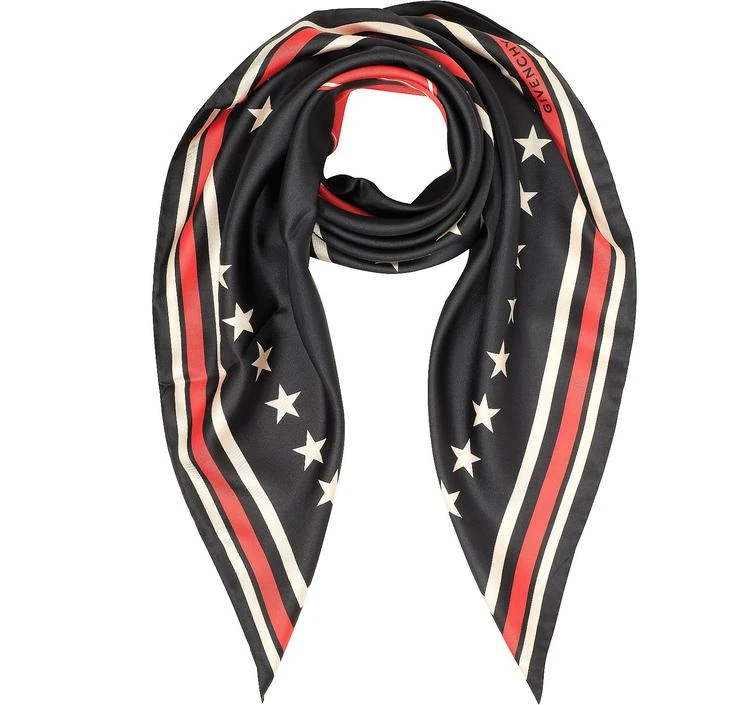 商品Givenchy|Givenchy 17 星星印花丝绸方巾,价格¥1278,第1张图片