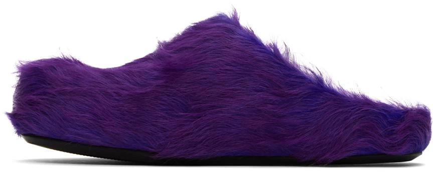 商品Marni|Purple Fussbett Sabot Loafers,价格¥7338,第3张图片详细描述