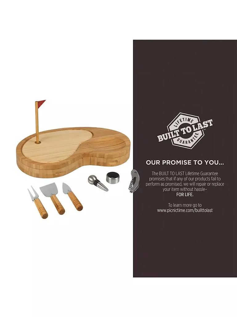 商品Picnic Time|Cheese Boards Sand Trap Golf 8-Piece Cheese Board & Tools Set,价格¥727,第5张图片详细描述