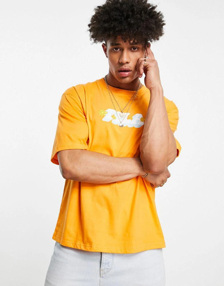 商品Fila|Fila oversized t-shirt with back print in orange - exclusive to ASOS,价格¥143,第4张图片详细描述
