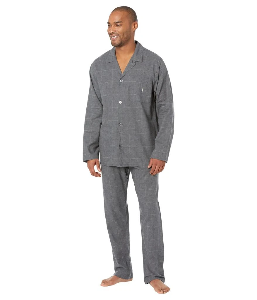 商品Ralph Lauren|Flannel Long Sleeve PJ Top & Classic PJ Pants,价格¥698,第1张图片