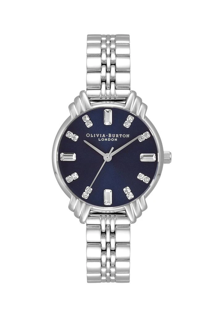 商品Olivia Burton|Olivia Burton Ladies Art Deco Navy Dial Watch,价格¥1470,第1张图片