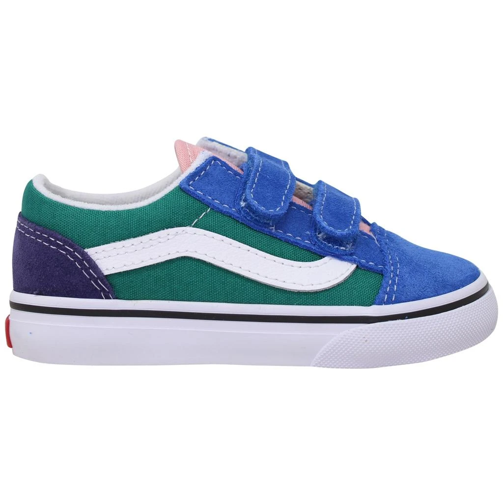 商品Vans|Vans Old Skool V Blue/Green-White  VN000D3Y9EJ Toddler,价格¥230,第1张图片