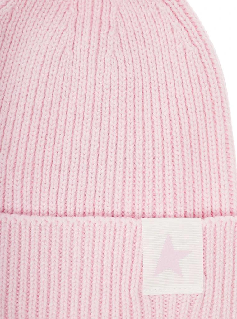 商品Golden Goose|Pink Wool And Cotton Hat With Pom Pon Detail Kids Girl,价格¥636,第3张图片详细描述