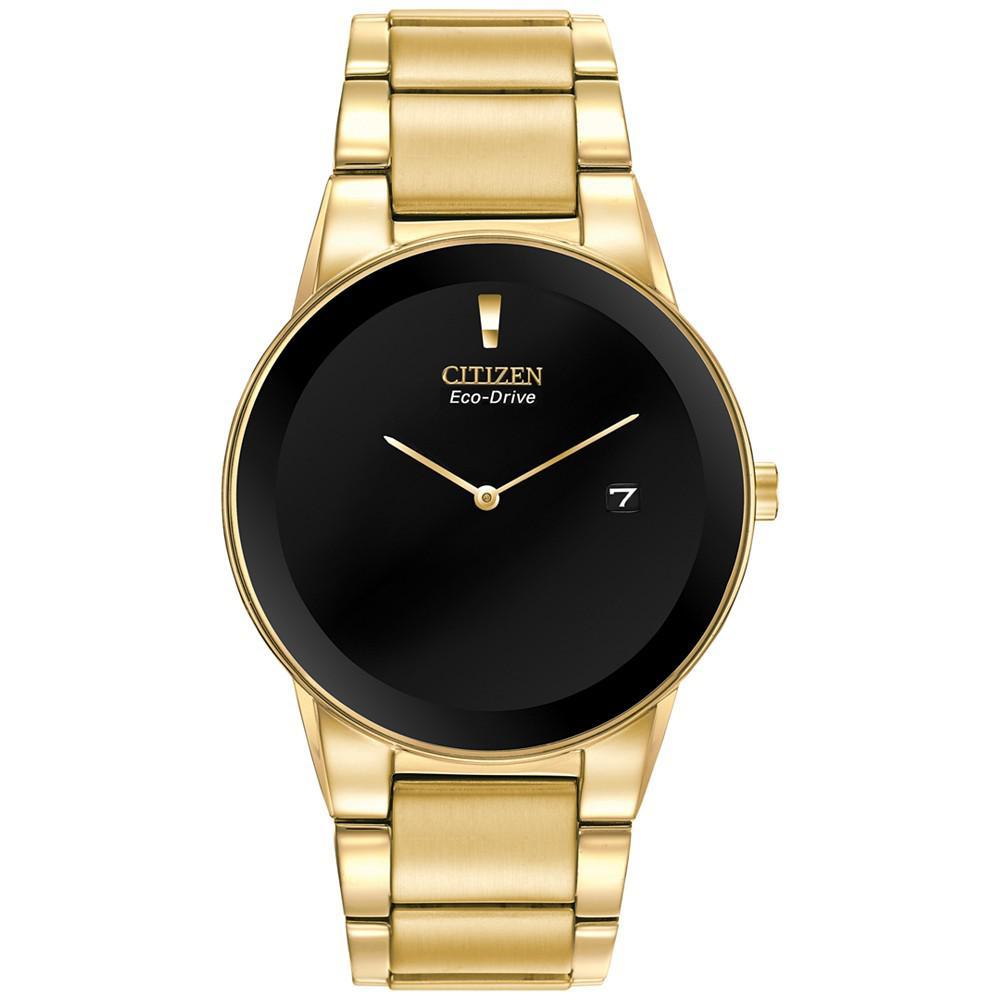 商品Citizen|Men's Axiom Eco-Drive Gold-Tone Stainless Steel Bracelet Watch 40mm AU1062-56E,价格¥1769,第1张图片