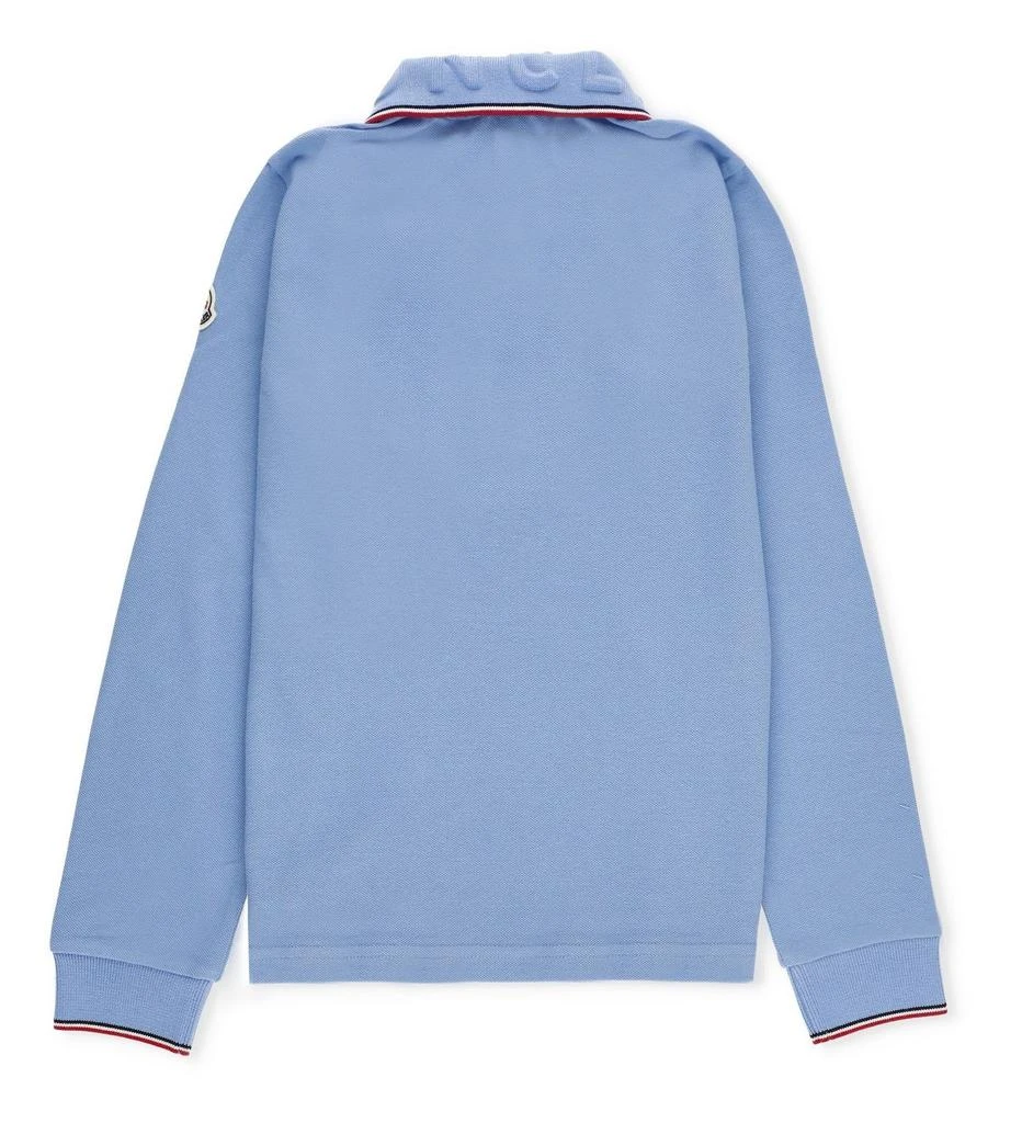 商品Moncler|Moncler Enfant Logo Patch Long-Sleeved Polo Shirt,价格¥1584,第2张图片详细描述