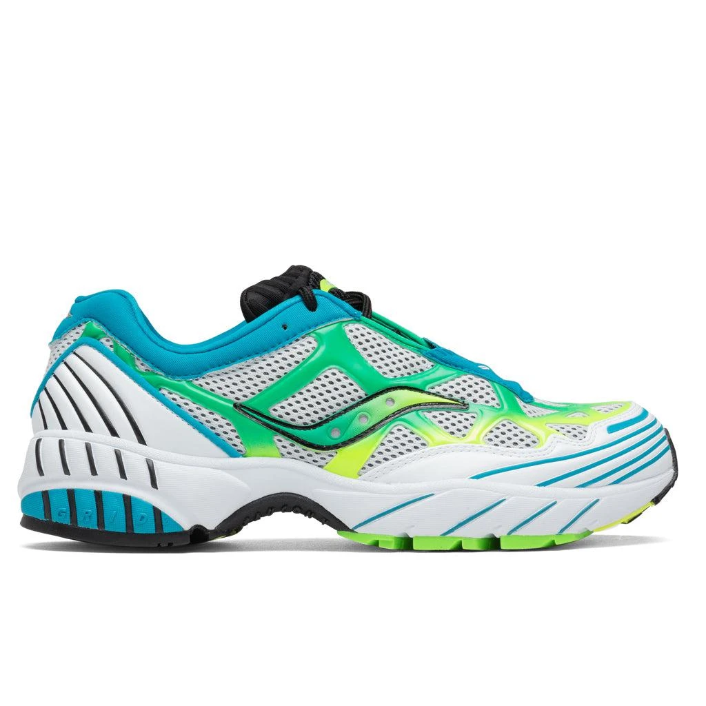 商品Saucony|Saucony Grid Web - White/Citron/Teal,价格¥635,第1张图片
