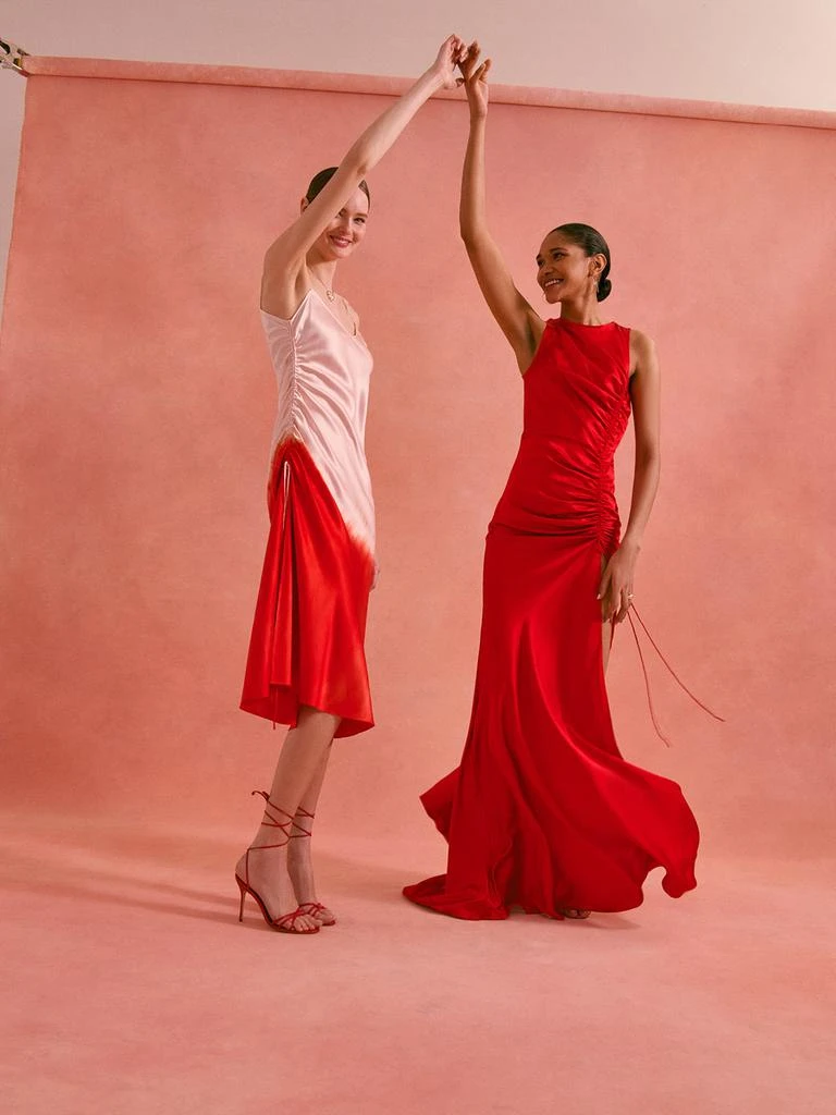 商品Alejandra Alonso Rojas|Dip Dye Satin Midi Slip Dress,价格¥8294,第2张图片详细描述
