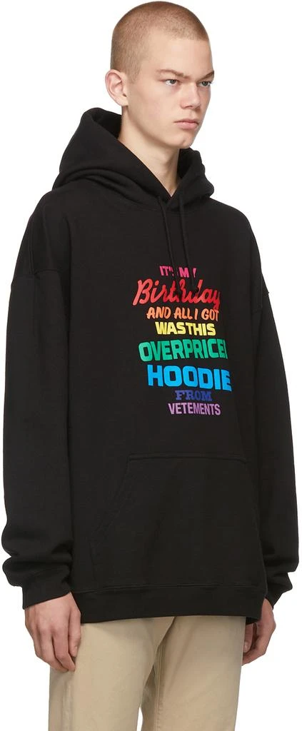 商品Vetements|Black Overpriced Birthday Hoodie,价格¥4562,第2张图片详细描述